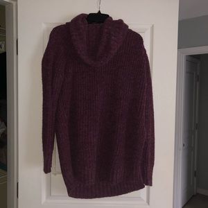 Knit turtleneck tunic top